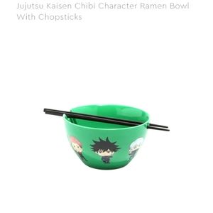 ISO "LOOKING FOR" Jujutsu Kaisen Ramen Bowl Green w/ chibi characters